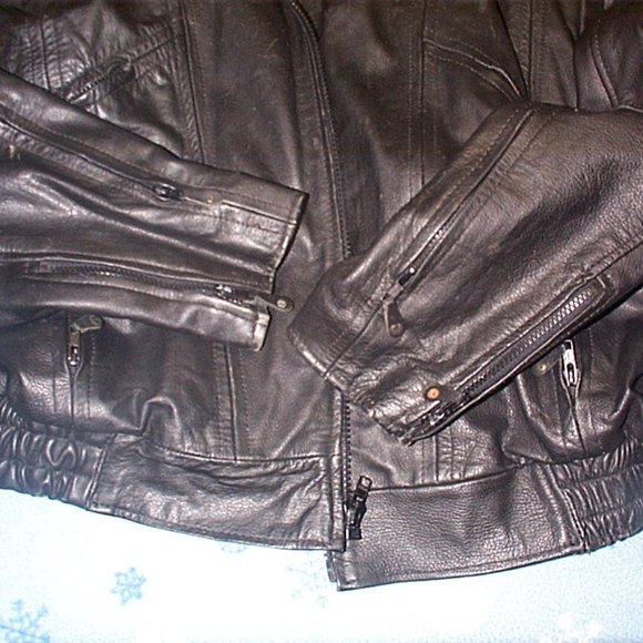 Leather Old Skool Cafe Racing Motorcycle Biker jacket - Picture 3 of 6
